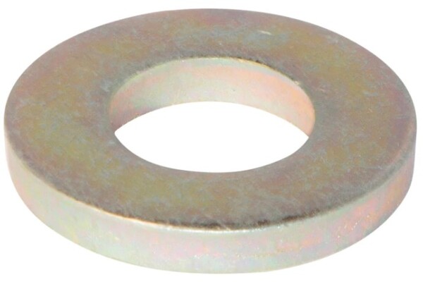 9XSW037Y 3/8" FLAT WASHERS MED. CARBON EXTRA HEAVY SAE ZINC-YELLOW (USA)